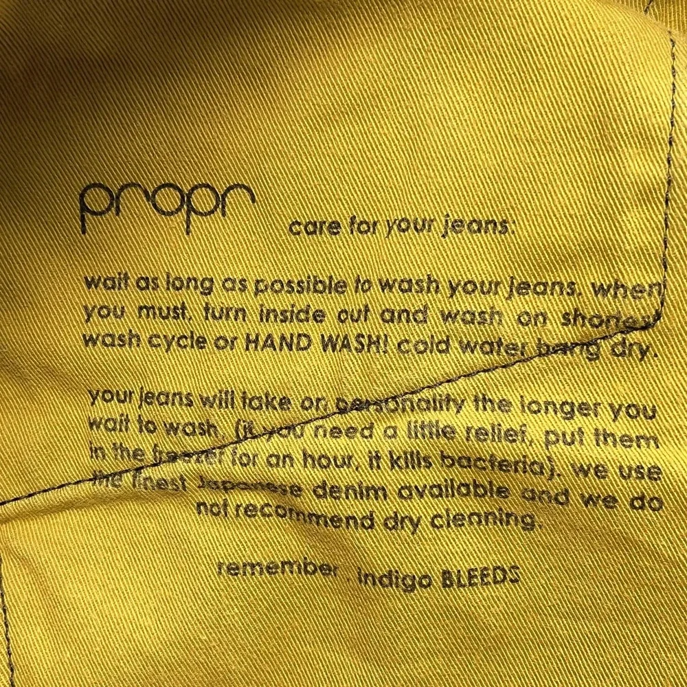 Propr Japanese Selvedge Denim Jeans Men's 30x31 Made in USA Ben Harper Arquette